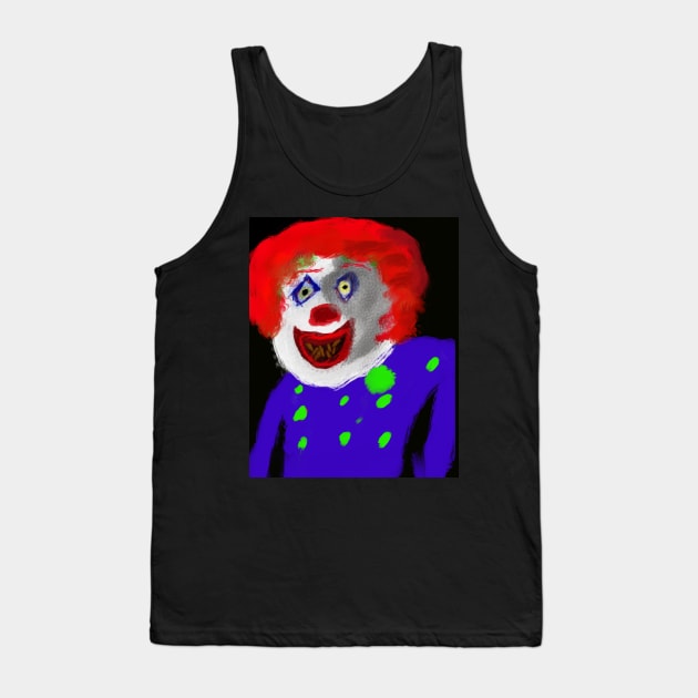 Evil clown 2 Tank Top by Joelartdesigns